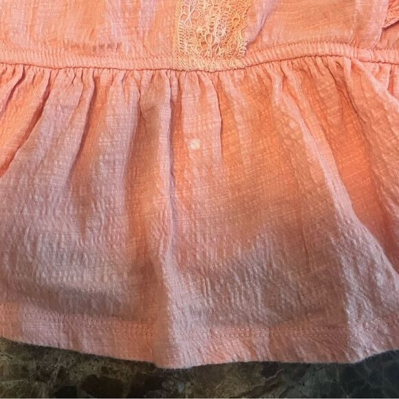 L'ayard Top Size XL Sherbert Orange Boho Peplum Blouse​ - Picture 7 of 11